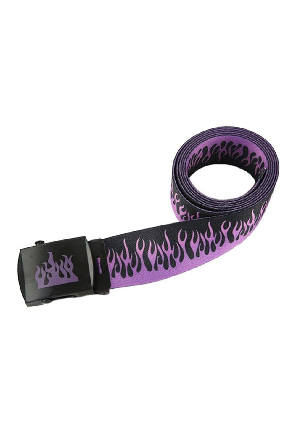 Y2k Skater Girl Punk Flame Print Belt