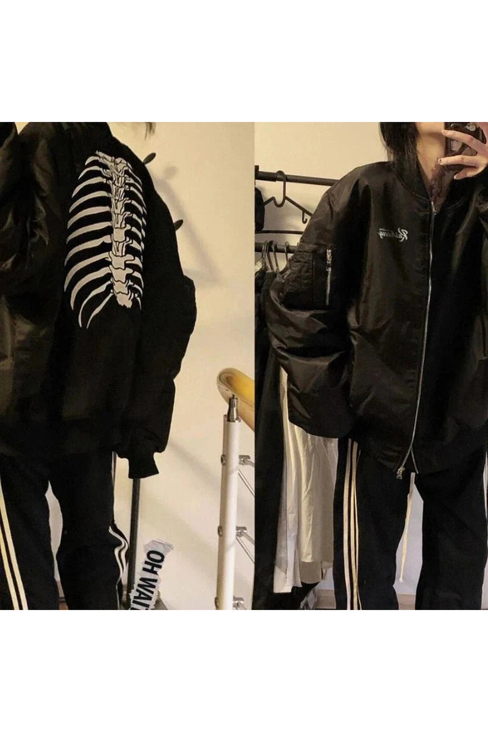 Y2k Skeleton Key Bomber Jacket