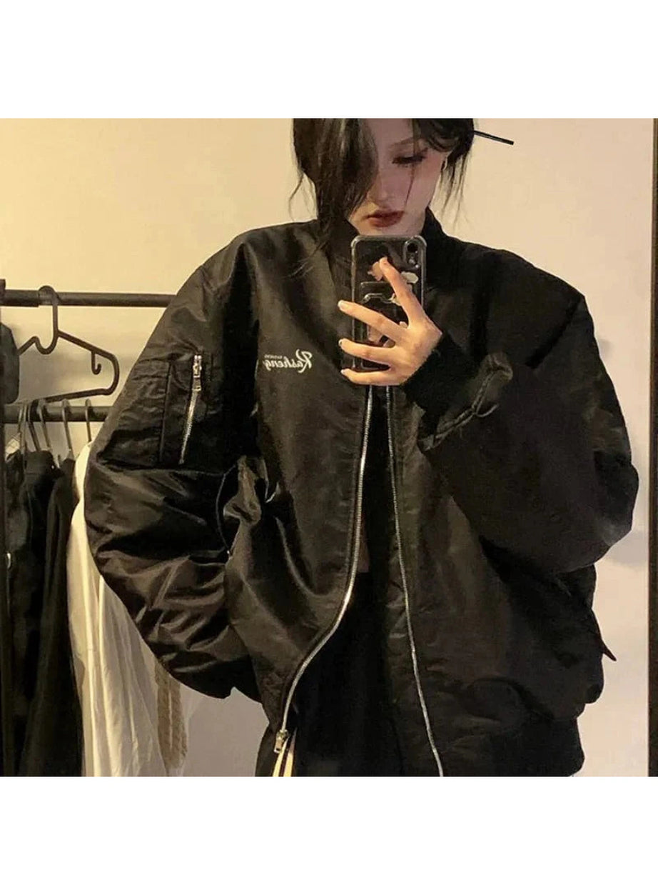 Y2k Skeleton Key Bomber Jacket