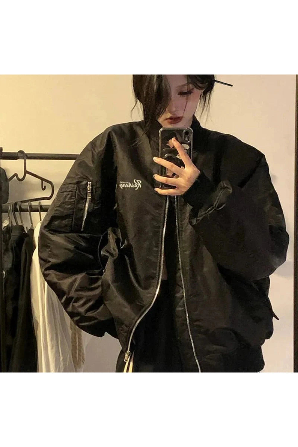 Y2k Skeleton Key Bomber Jacket