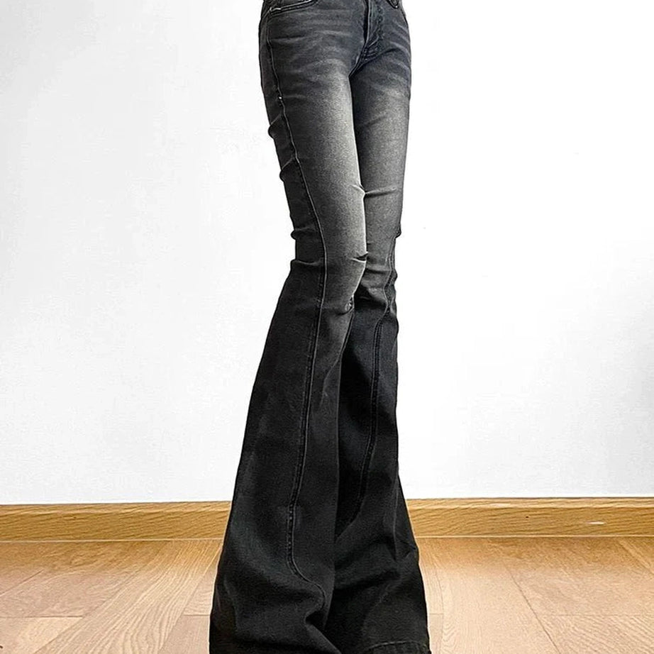 Y2k Skinny Flare Low Rise Jeans