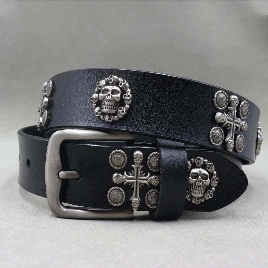 Y2k Skull Emblem Gothic Belt