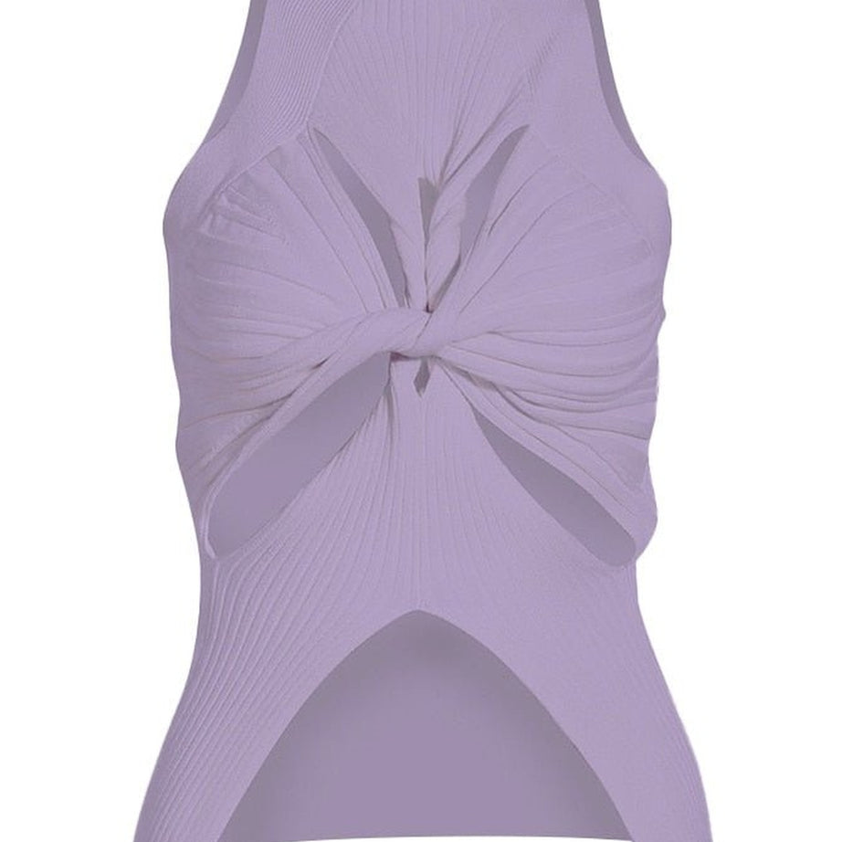 Y2k Sleeveless white t-shirt with slit