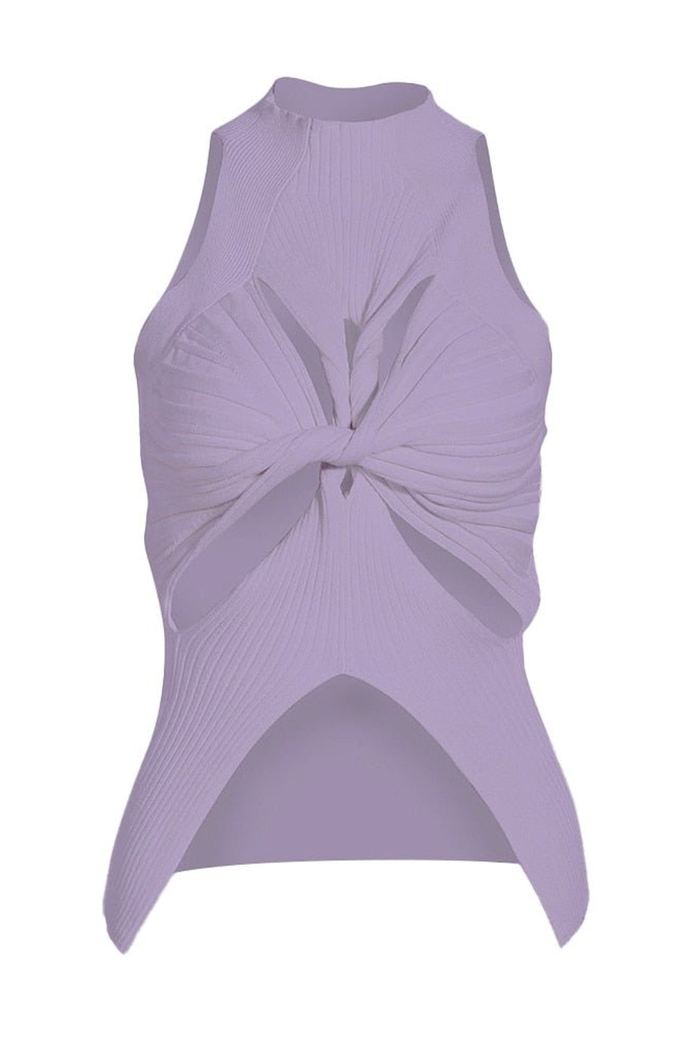 Y2k Sleeveless white t-shirt with slit