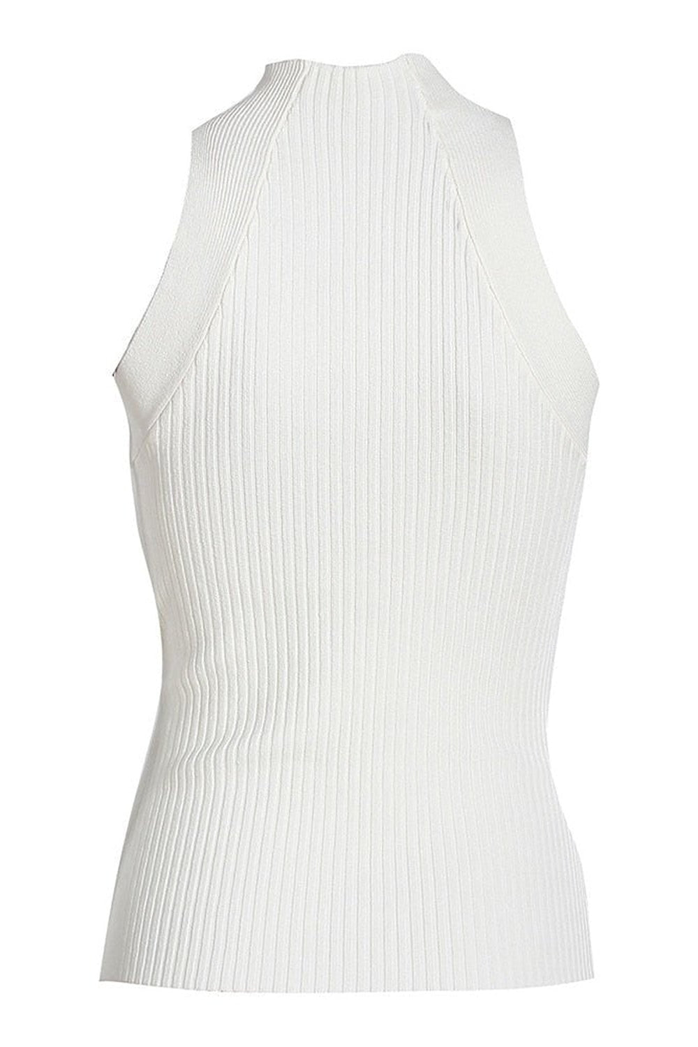 Y2k Sleeveless white t-shirt with slit