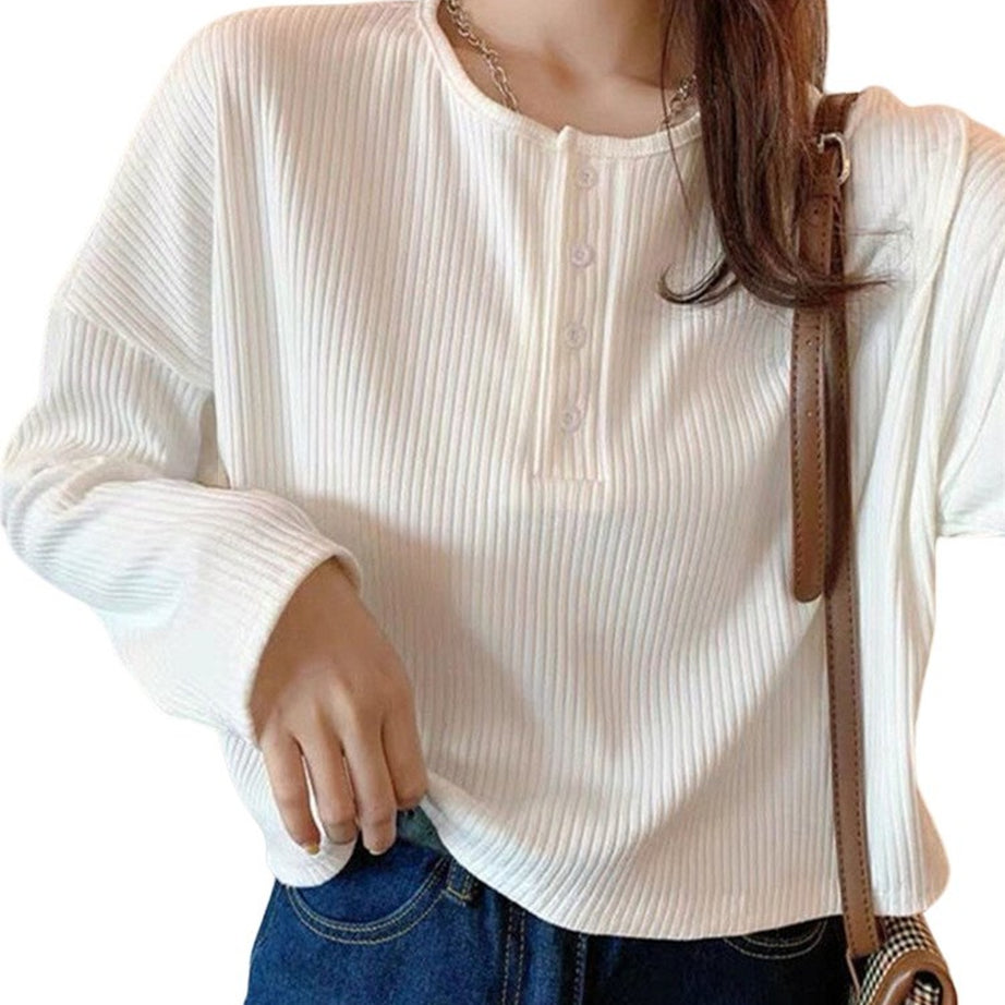 Y2k Slim Knitted Pullover Blouse