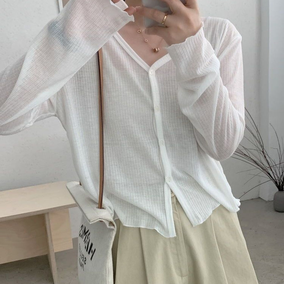 Y2k Slim Korean Vintage Knit Cardigan