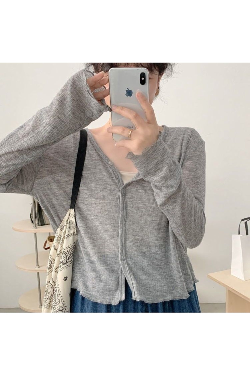 Y2k Slim Korean Vintage Knit Cardigan