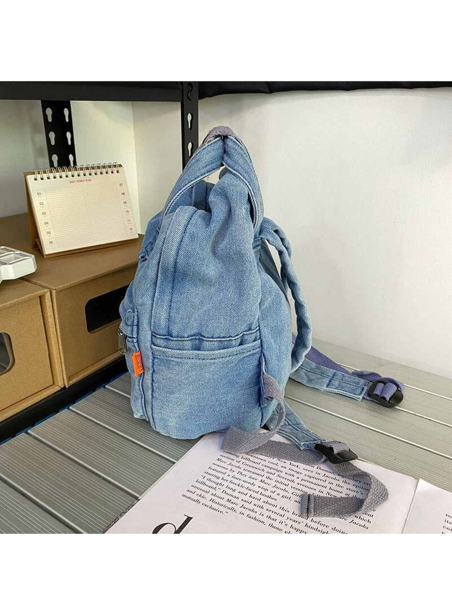 Y2k Small Denim Portable Backpack
