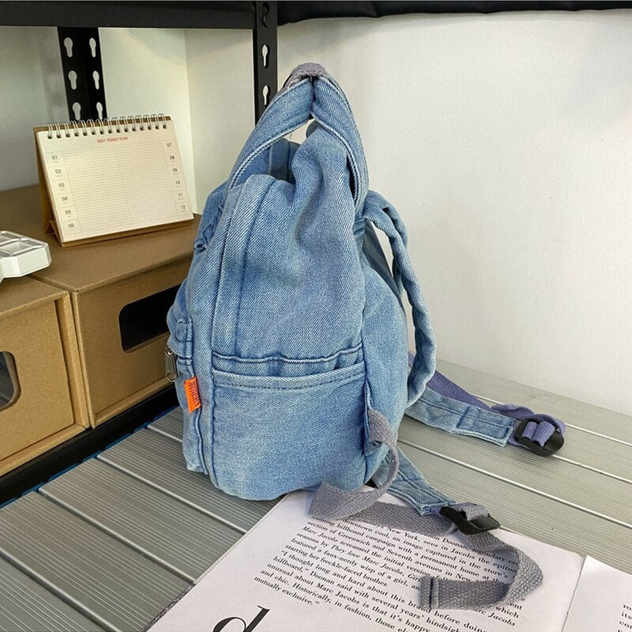 Y2k Small Denim Portable Backpack