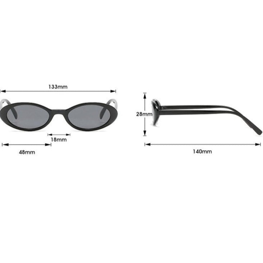 Y2k Small Oval Leopard Sunglasses