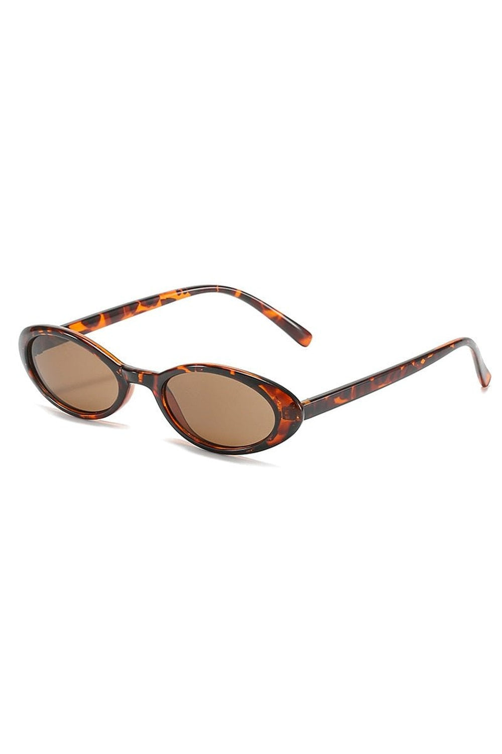 Y2k Small Oval Leopard Sunglasses