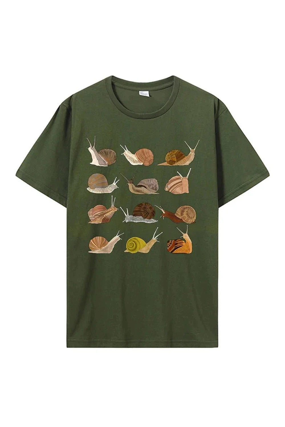 Y2k Snail Graphic Cotton T-Shirt