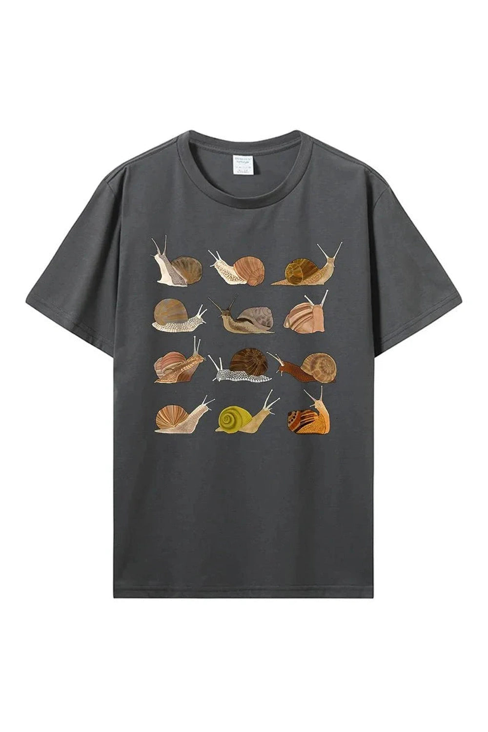 Y2k Snail Graphic Cotton T-Shirt