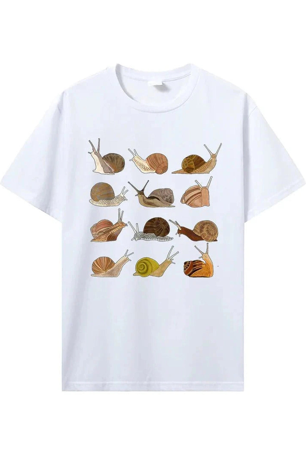 Y2k Snail Graphic Cotton T-Shirt