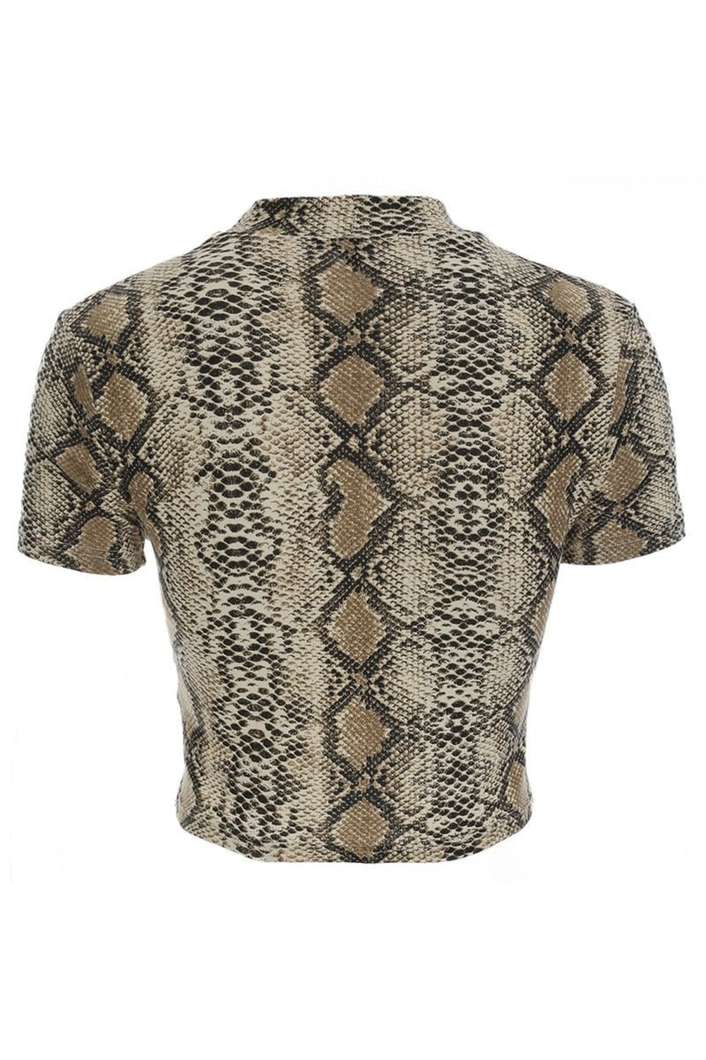 Y2k Snake Print Crop Top