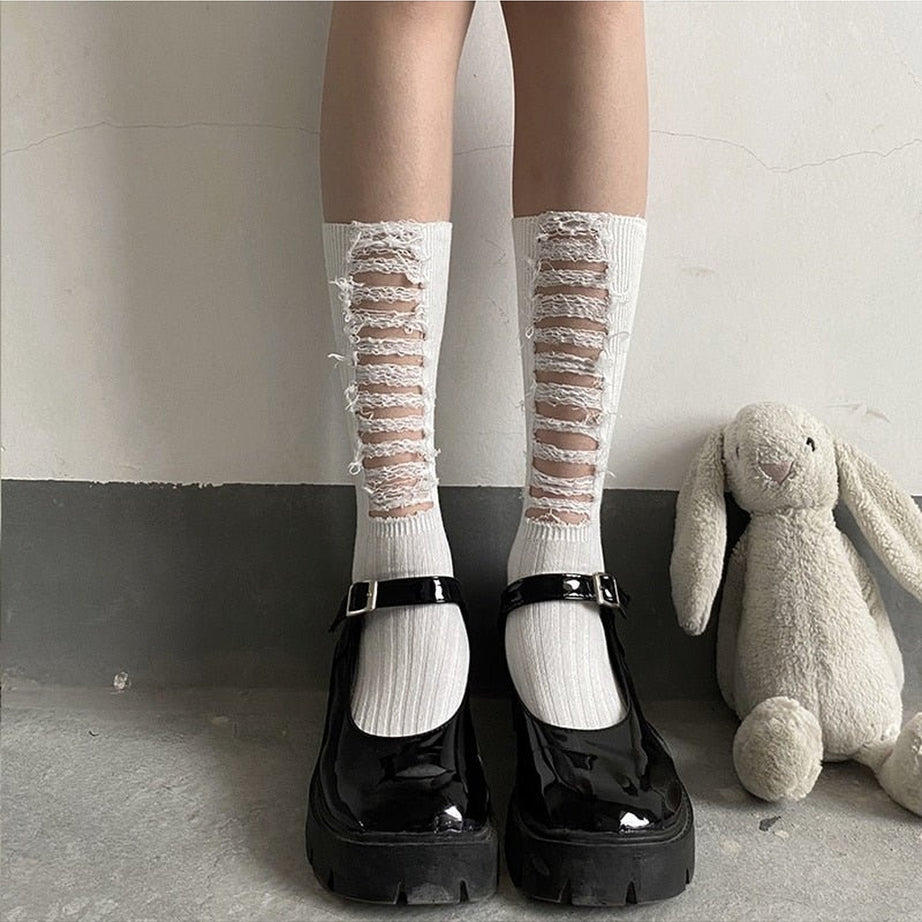 Y2k Socks With Cutouts