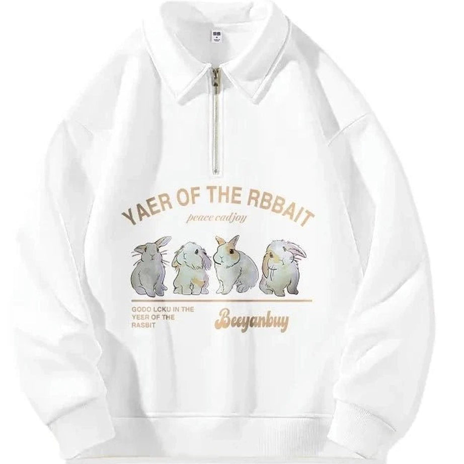 Y2k Solid Chic Letter Print Zip Hoodie