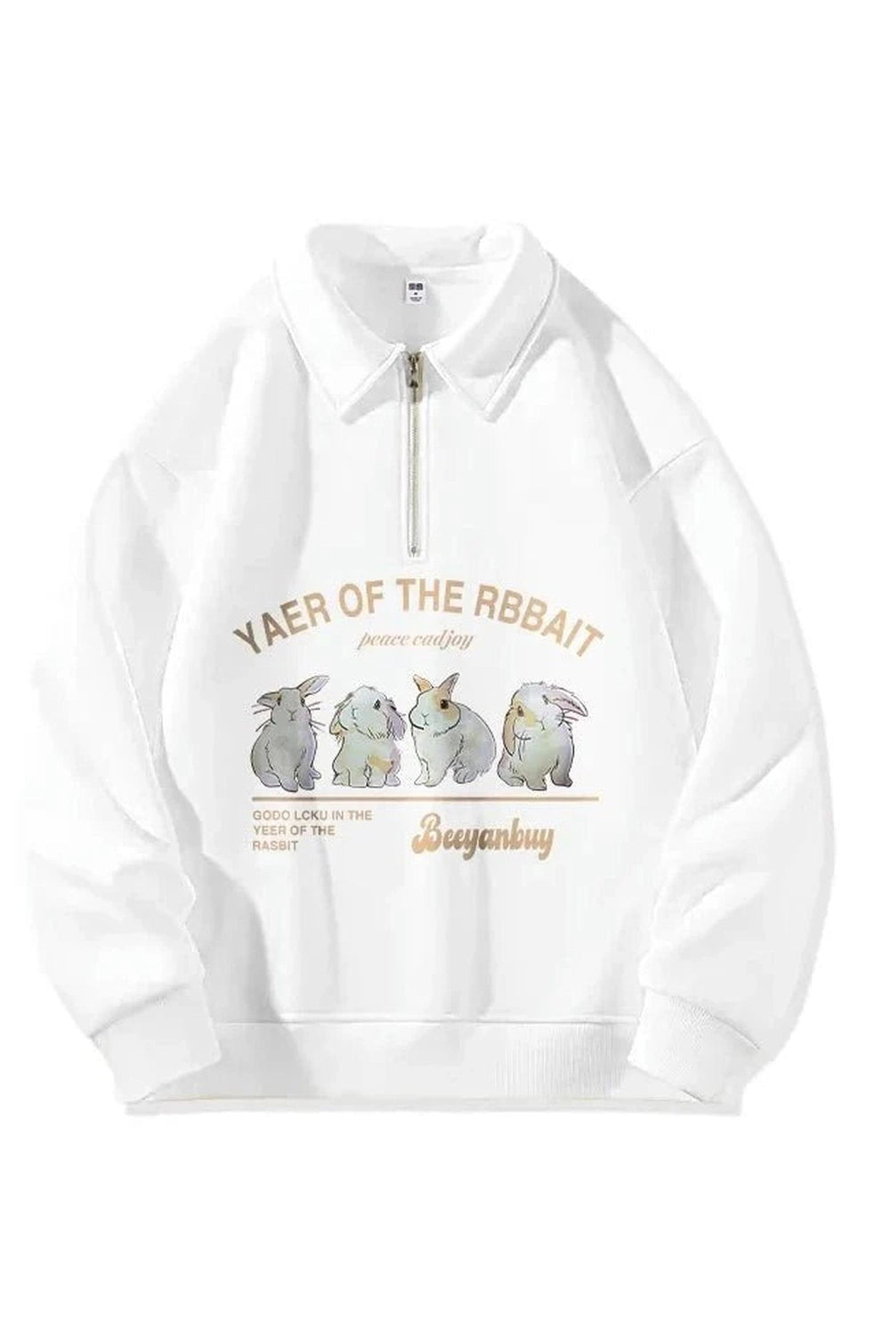 Y2k Solid Chic Letter Print Zip Hoodie