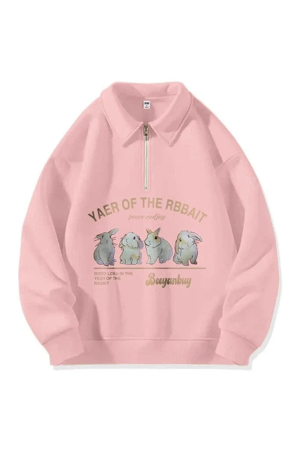 Y2k Solid Chic Letter Print Zip Hoodie