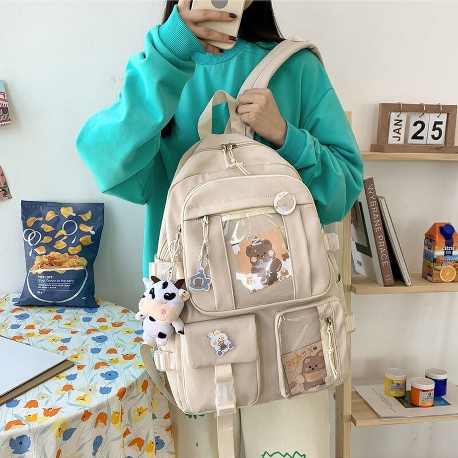 Y2k Solid Color Aesthetic Cute Backpack