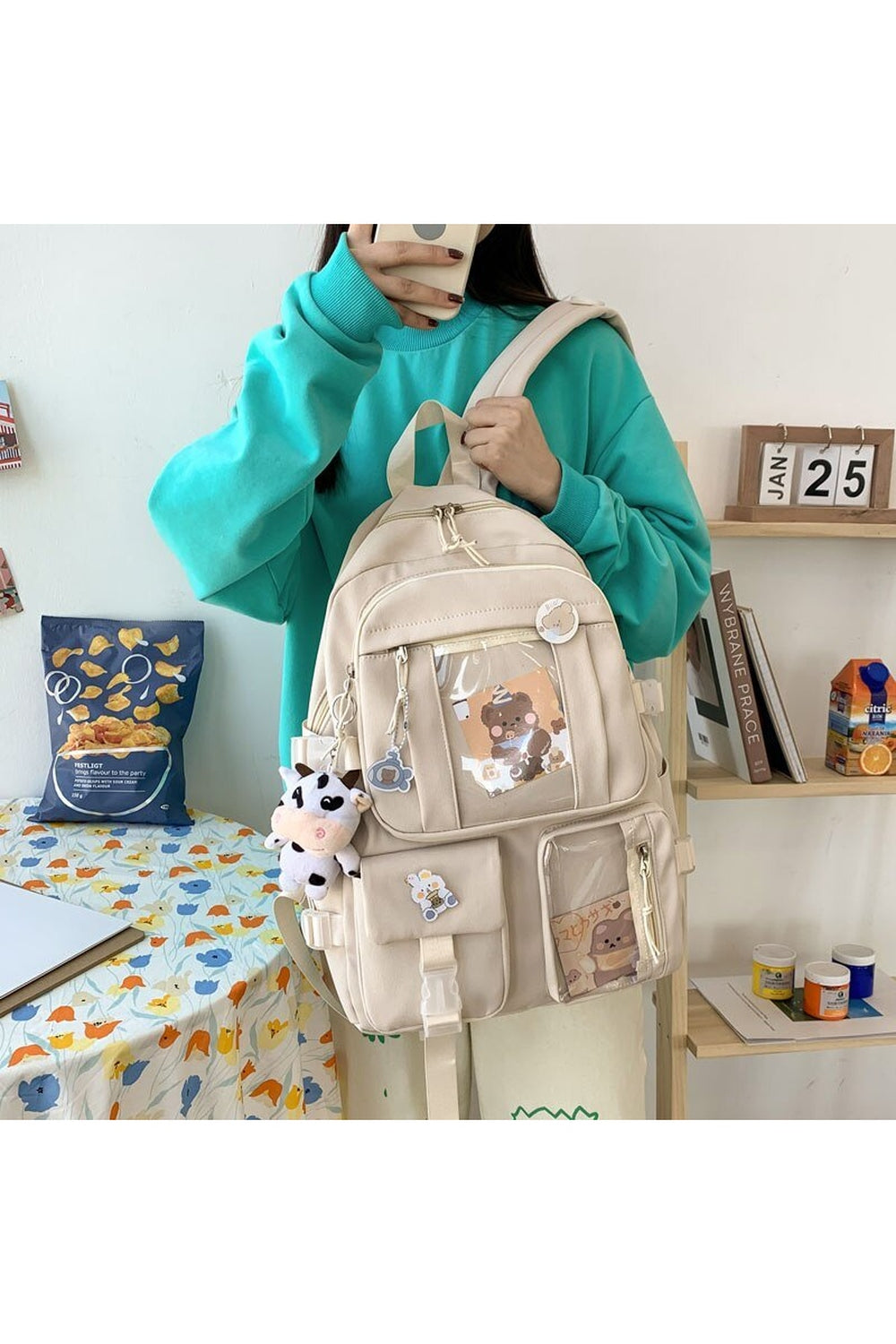 Y2k Solid Color Aesthetic Cute Backpack