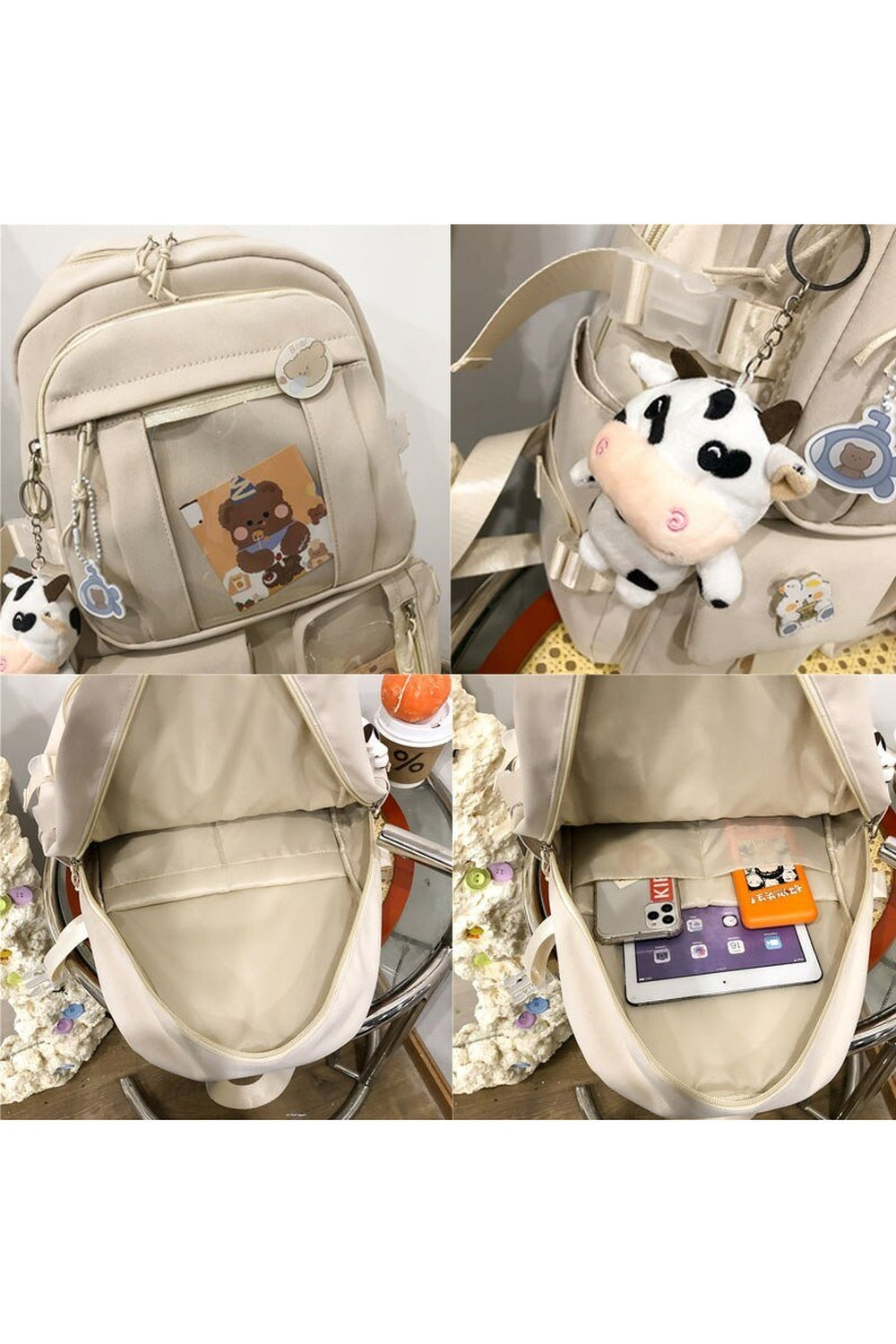 Y2k Solid Color Aesthetic Cute Backpack