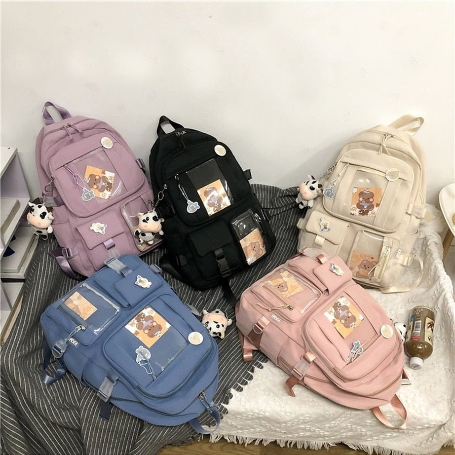 Y2k Solid Color Aesthetic Cute Backpack