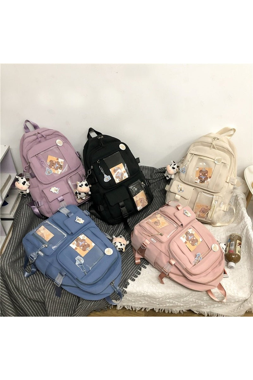 Y2k Solid Color Aesthetic Cute Backpack