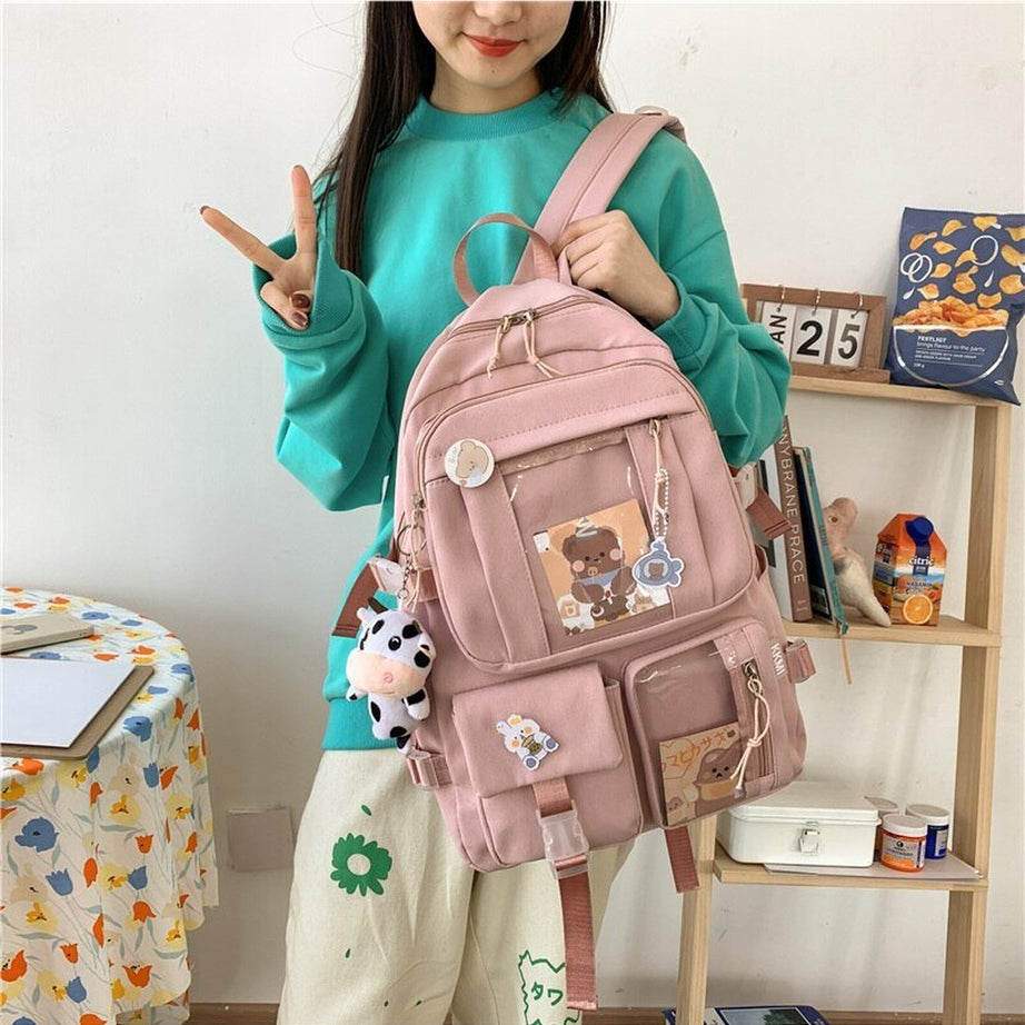 Y2k Solid Color Aesthetic Cute Backpack