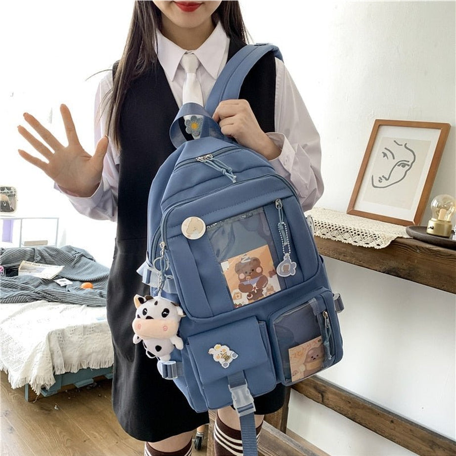 Y2k Solid Color Aesthetic Cute Backpack