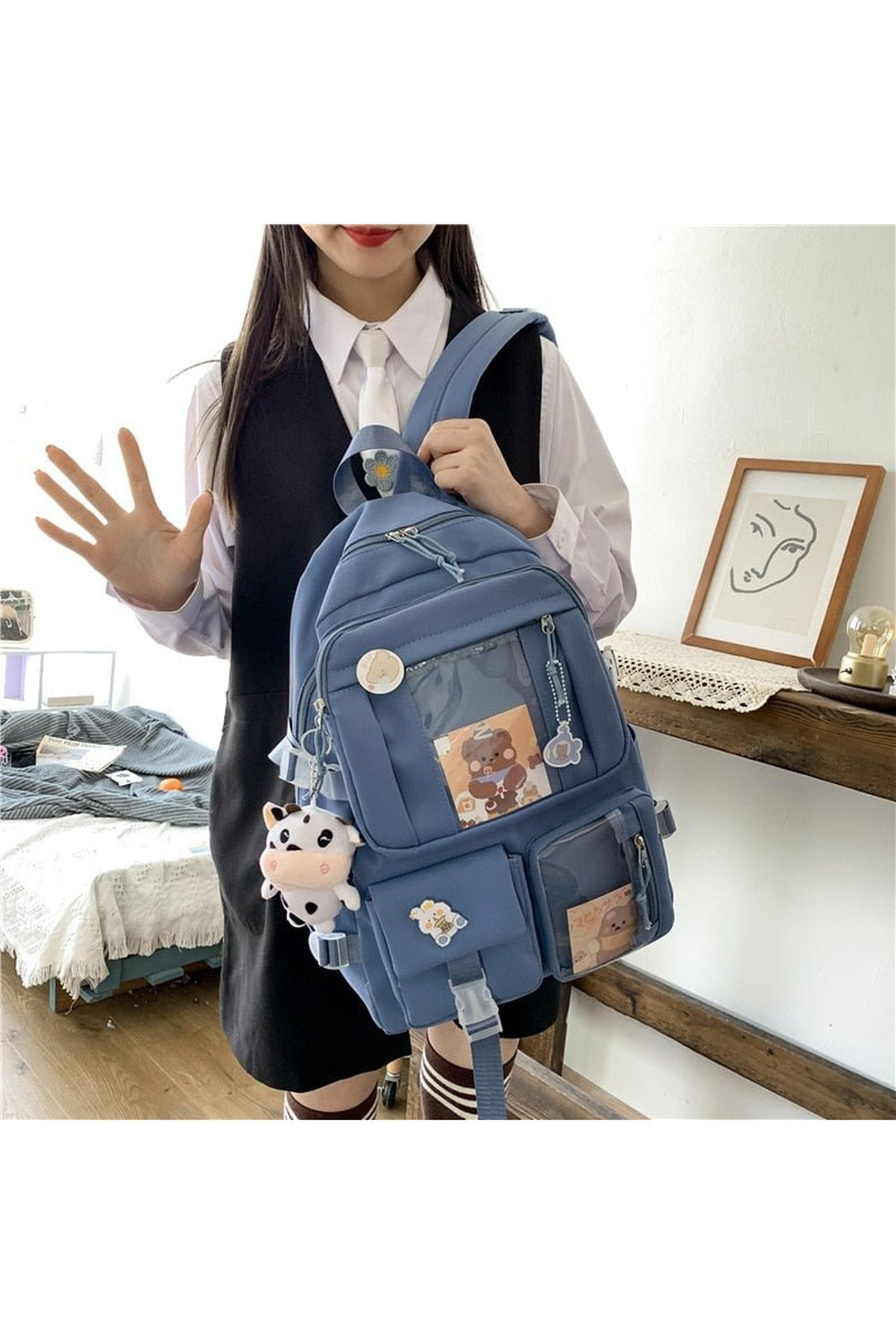 Y2k Solid Color Aesthetic Cute Backpack