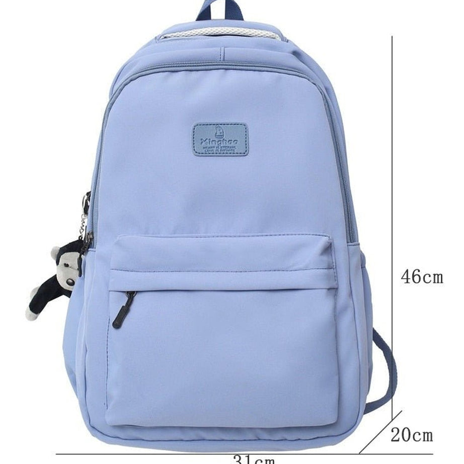 Y2k Solid Color Nylon Backpack