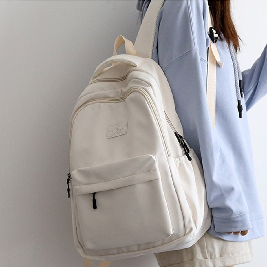 Y2k Solid Color Nylon Backpack