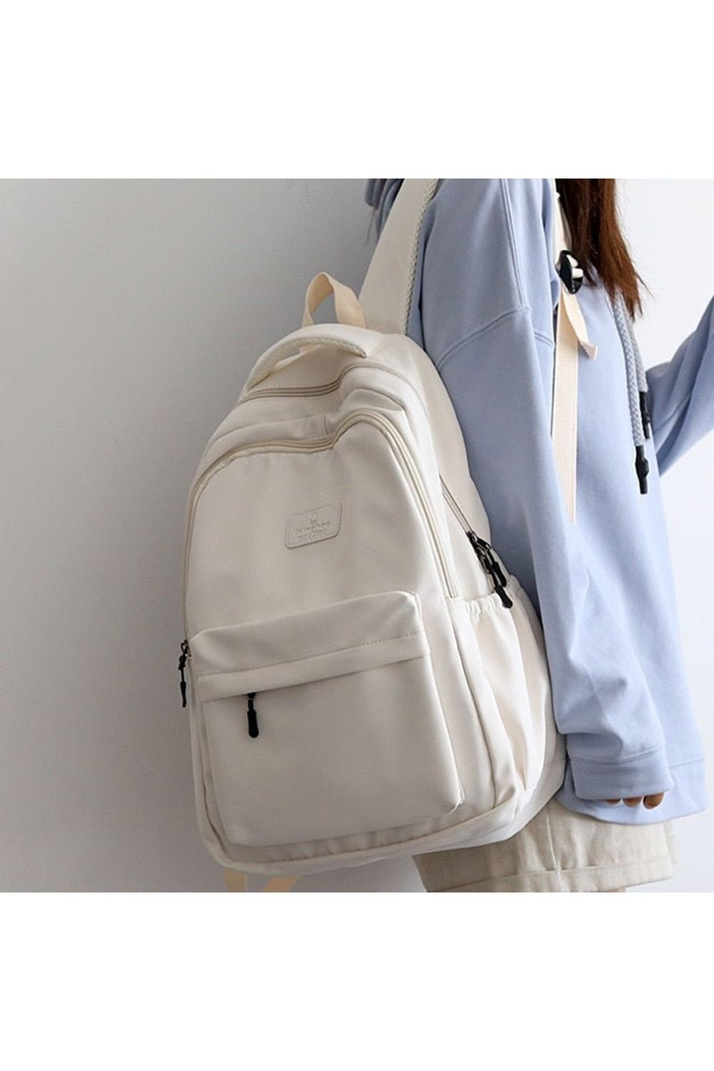 Y2k Solid Color Nylon Backpack