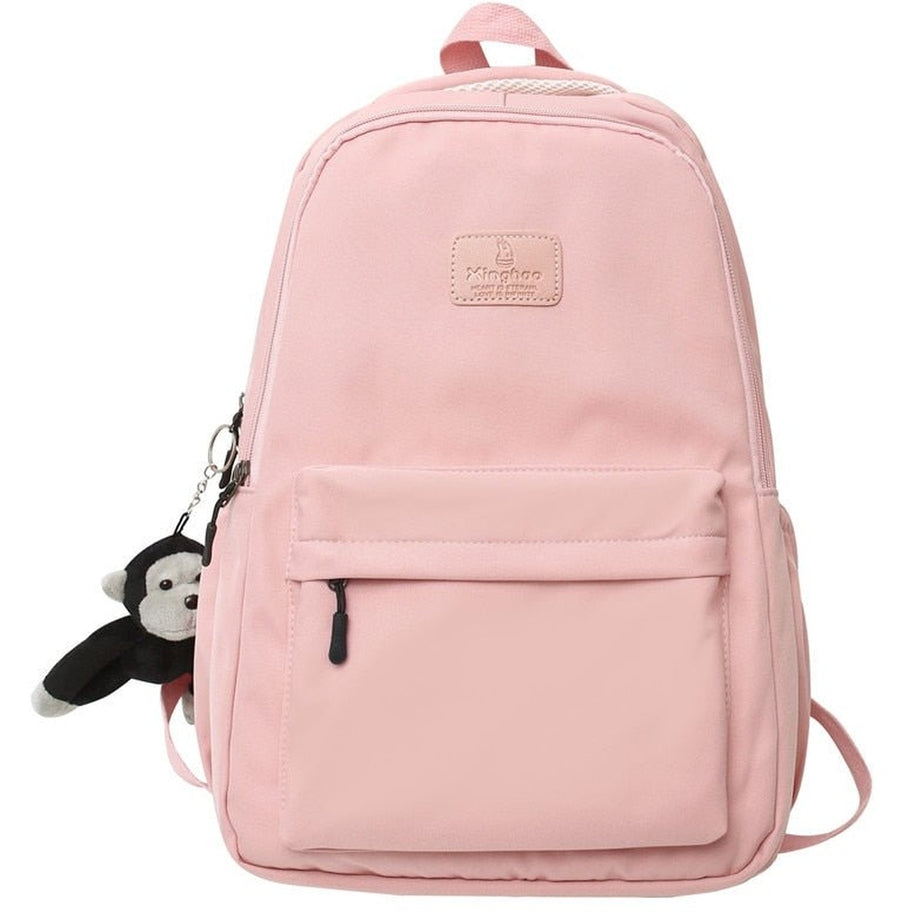 Y2k Solid Color Nylon Backpack