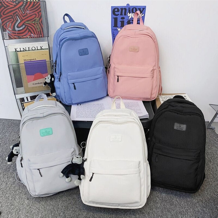 Y2k Solid Color Nylon Backpack
