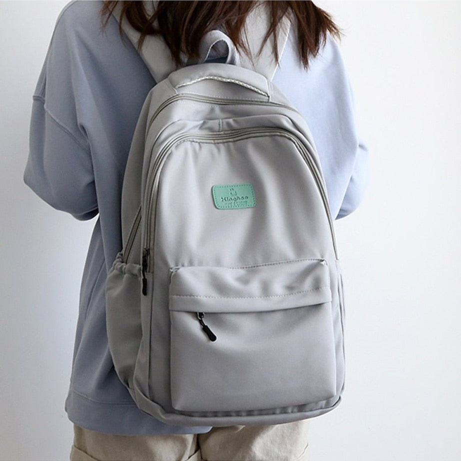 Y2k Solid Color Nylon Backpack
