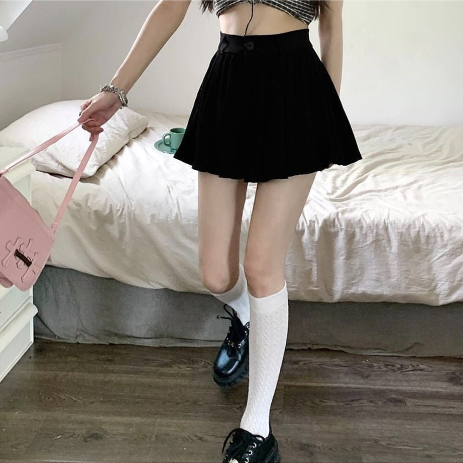 Y2k Solid High Waist Shorts