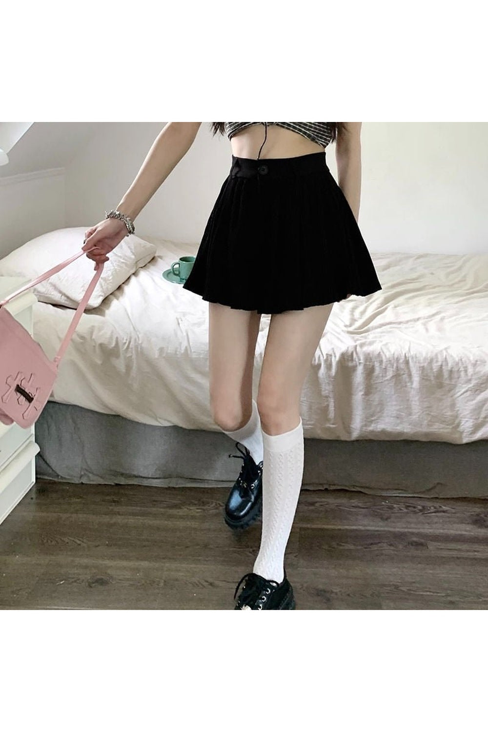 Y2k Solid High Waist Shorts