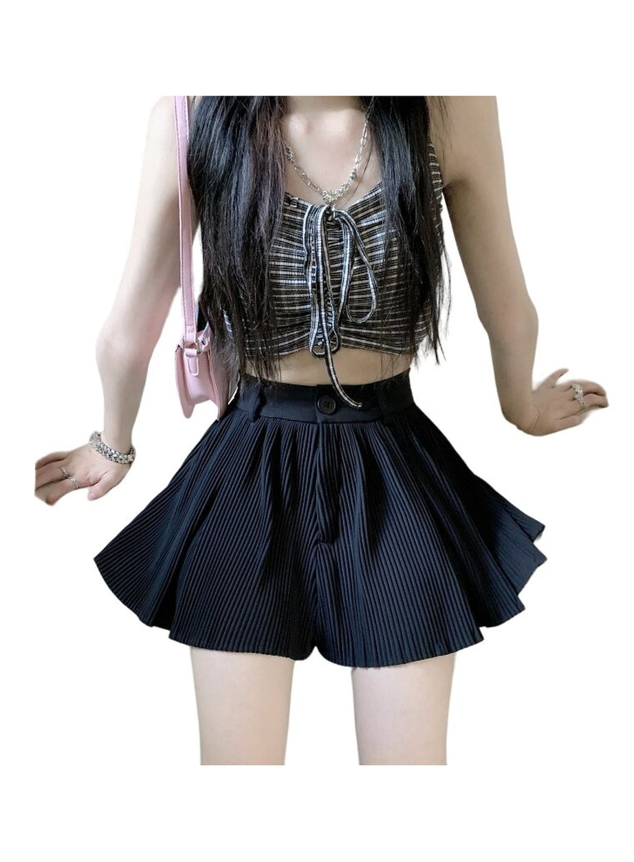 Y2k Solid High Waist Shorts