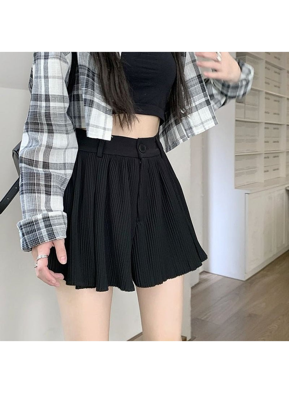 Y2k Solid High Waist Shorts