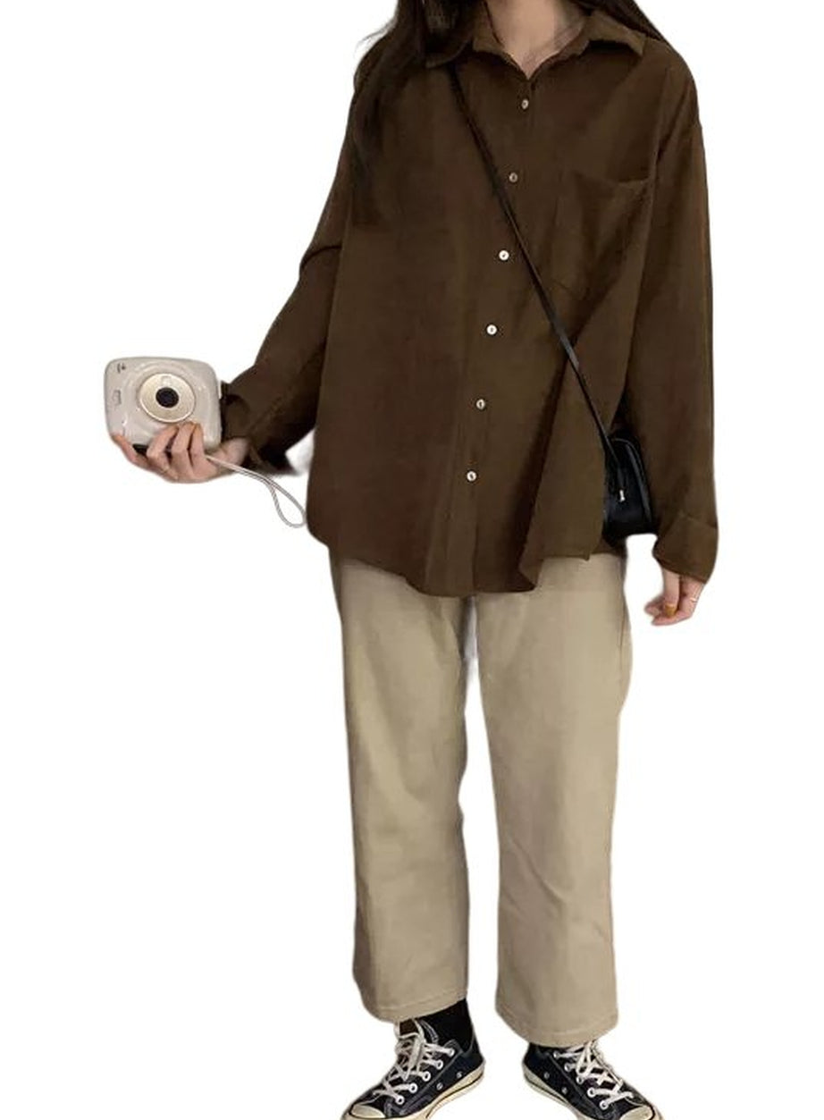 Y2k Solid Pocket Harajuku Shirt