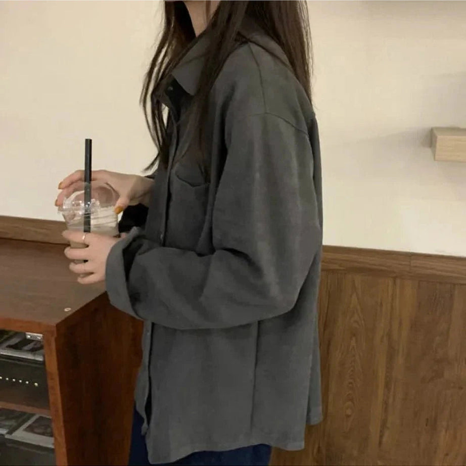 Y2k Solid Pocket Harajuku Shirt