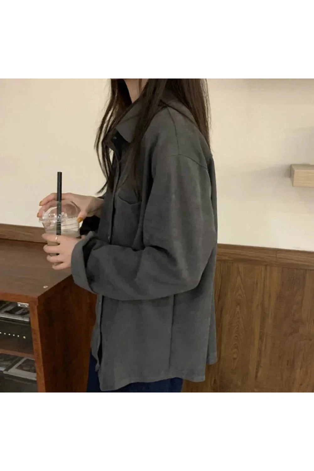 Y2k Solid Pocket Harajuku Shirt