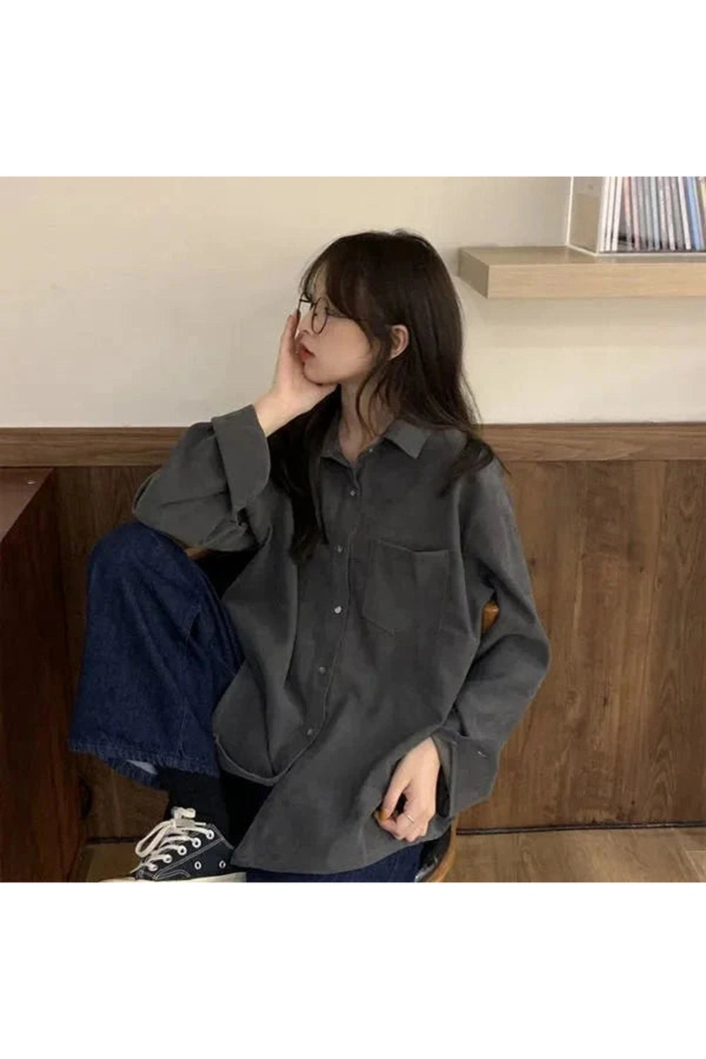 Y2k Solid Pocket Harajuku Shirt