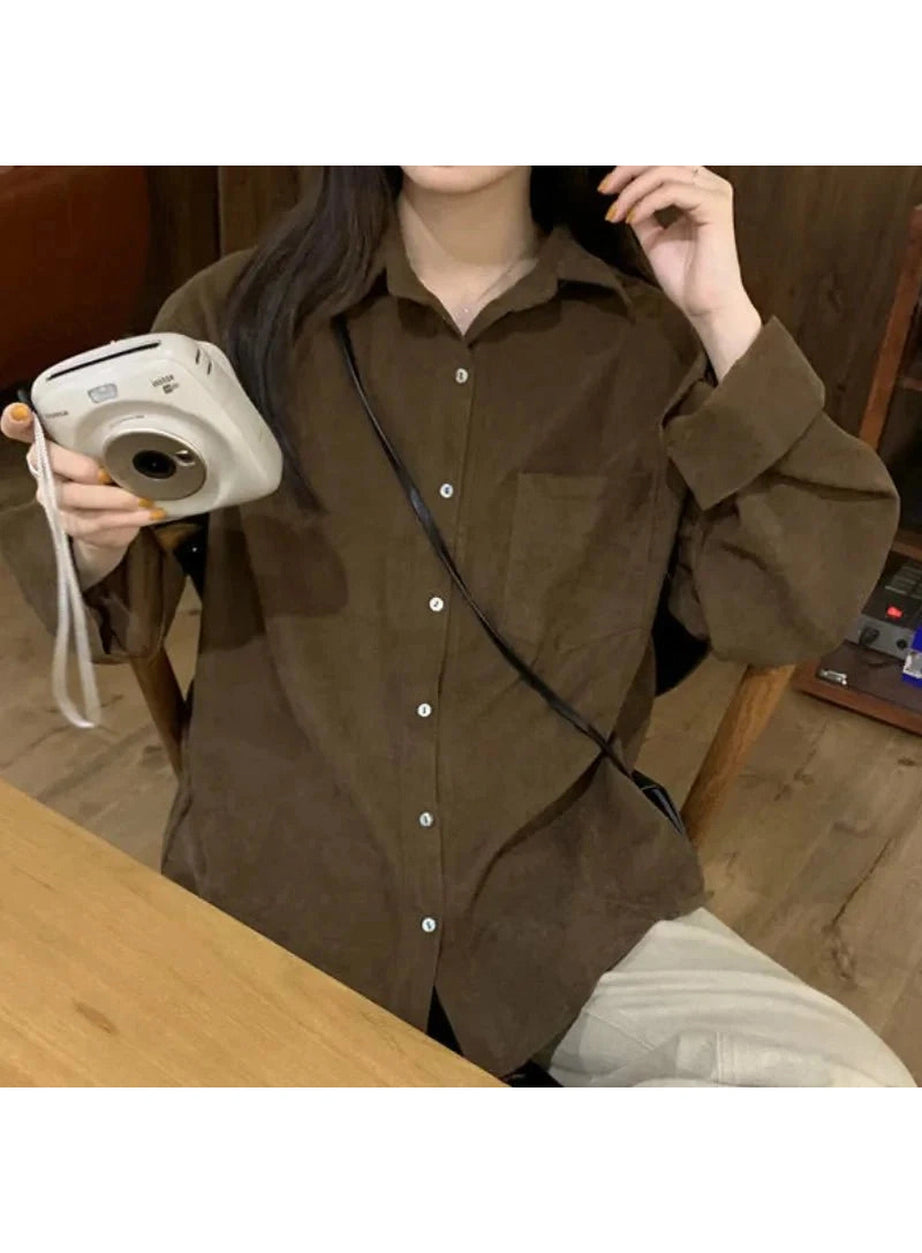 Y2k Solid Pocket Harajuku Shirt