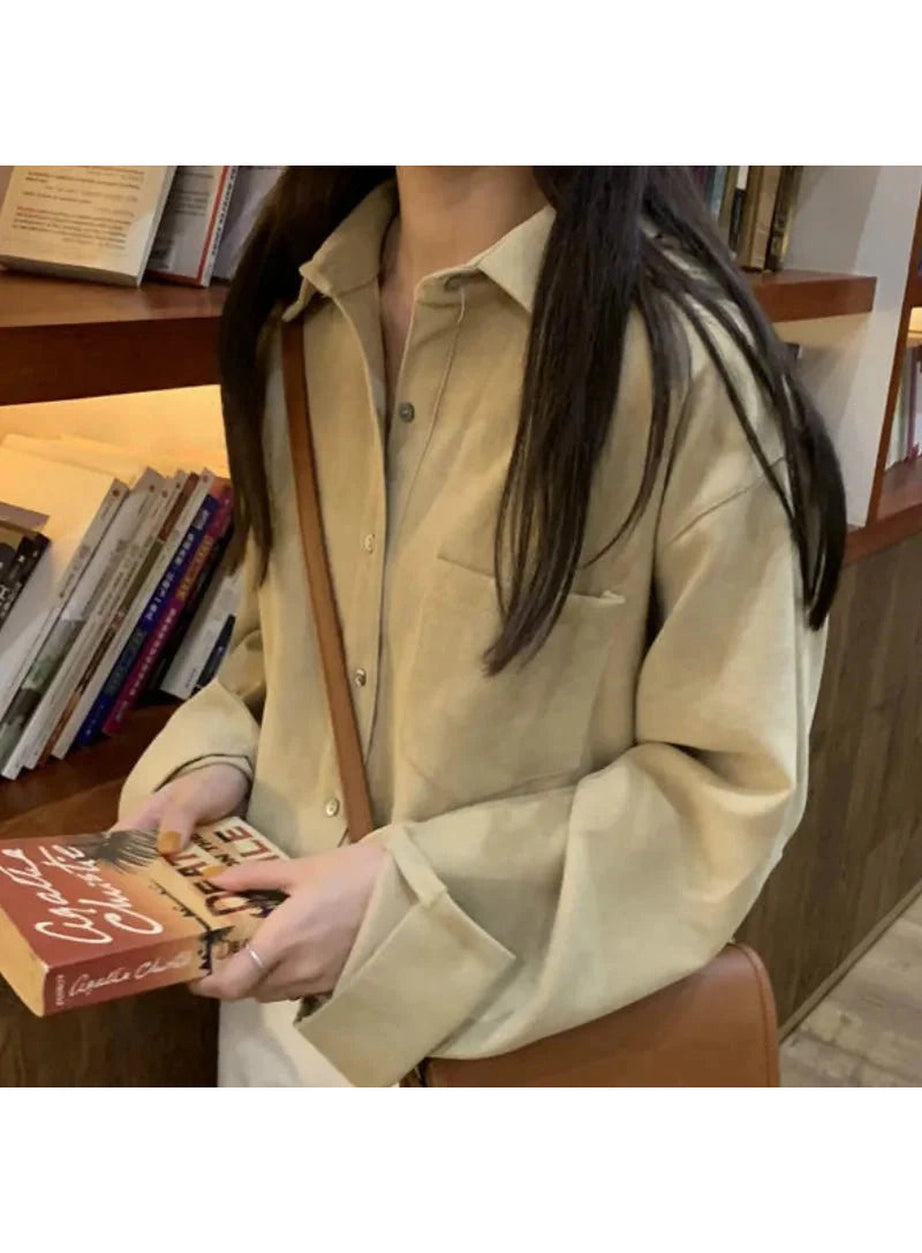 Y2k Solid Pocket Harajuku Shirt