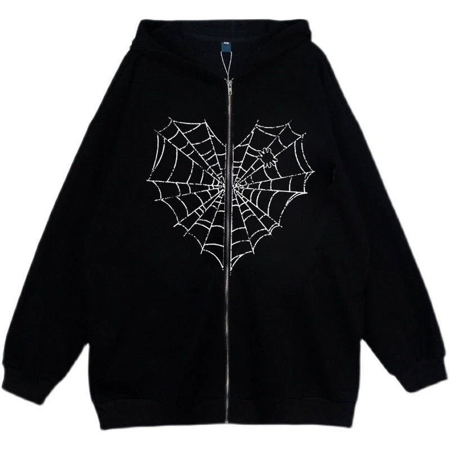 Y2k Spider Web Hoodie