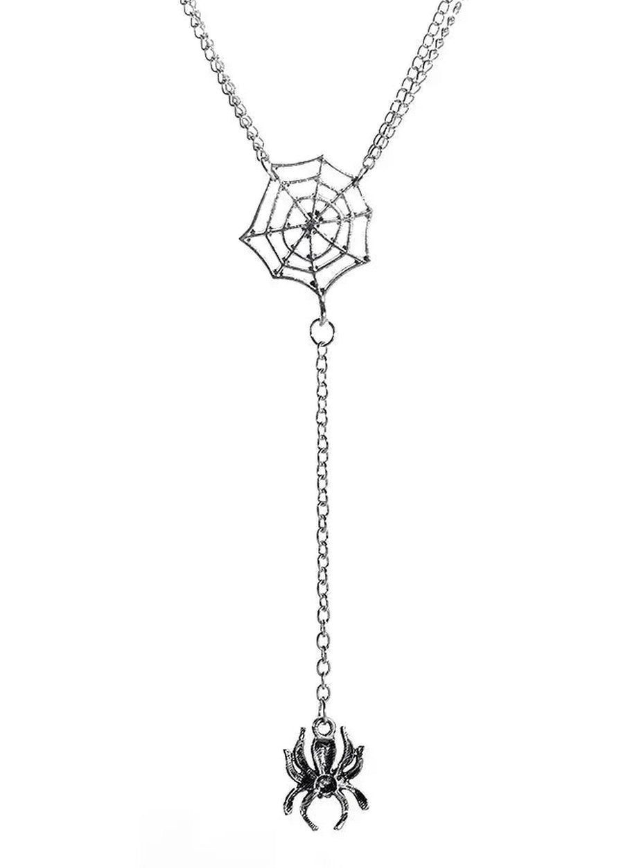 Y2k Spider Web Necklace